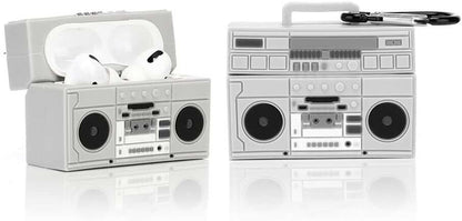 Vivitar Airpods Retro Protective Case Apple Pro Boombox Hip Hop Silicone w/ Clip